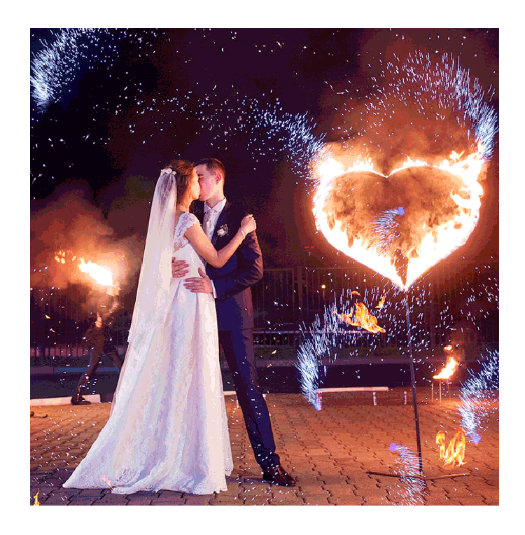 Организация пиротехнического шоу на свадьбу  Дорогобуж | dorogobuzh.salutsklad.ru