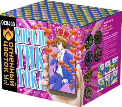 Король Тик-Тока Батарея салютов купить в Дорогобуже | dorogobuzh.salutsklad.ru